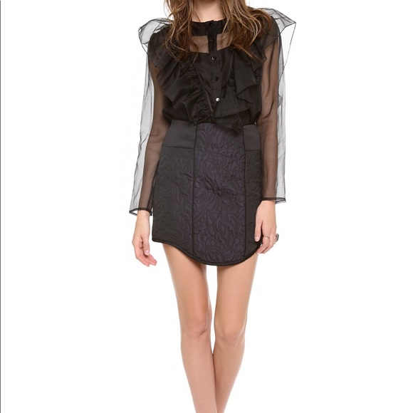 Stunning Rodebjer organza ruffle blouse 💯% silk. - Picture 4 of 16